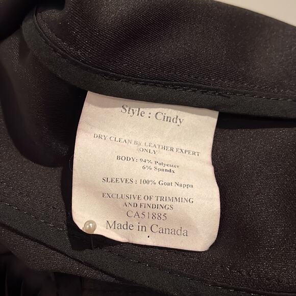 Lamarque Cindy Cropped Cut Out Leather Combo Jacket Black Size 8 BNWOT - Picture 14 of 14